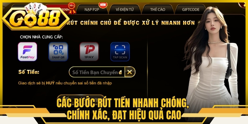 Các bước rút tiền nhanh chóng, chính xác, đạt hiệu quả cao